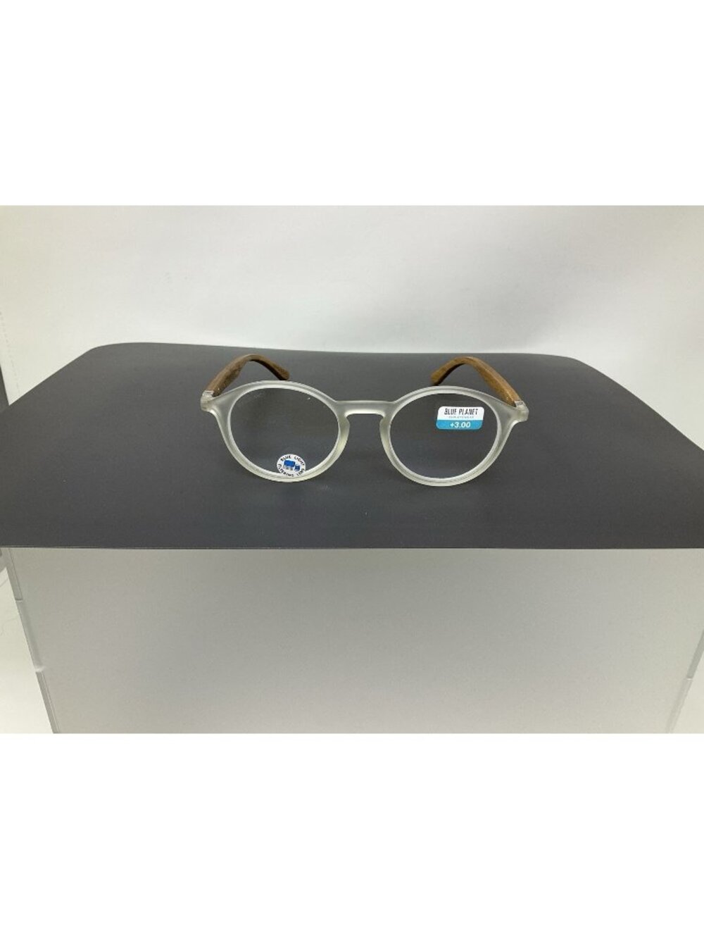 Blue Planet Hayden  +3.00 Blue Light Reading Glasses Tort Wooden Temples